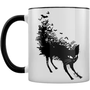 Grindstore Bat Cat Inner Two Tone Mug White/Black (One Size)