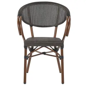 Set of 4 Garden Chairs CASPRI Metal Grey