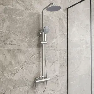 SKY Bathroom 3-spray pattern Chrome Thermostatic Shower kit