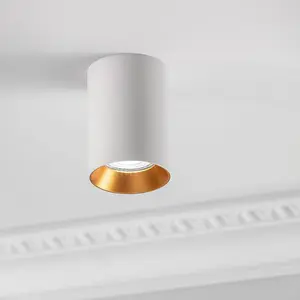 CGC White Indoor Ceiling Spotlight With Inner Gold Reflector