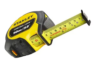 Stanley STA537237 10m 33ft Control Grip Trade Tape Measure Magnetic STHT37237-5