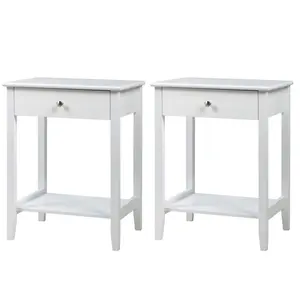 End Table Set White