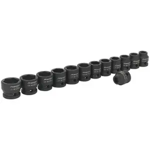 13-Piece Low Profile WallDrive Impact Socket Set - 1/2" Drive in Chromoly Steel