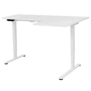 Adjustable Desk Electric Right Hand White DESTINES