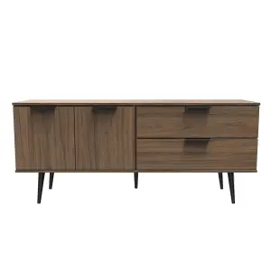 Fuji 2 Drawer 2 Door Wide Sideboard in Carini Walnut (Ready Assembled)