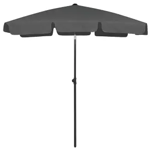 Berkfield Beach Umbrella Anthracite 180x120 cm