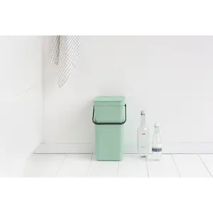 Brabantia Sort and Go 16 Litre Recycling Bin Jade Green