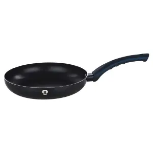 BLAUMANN 20x4cm Frying Pan - 0.9L Aquamarine Cookware Frying Grill Pots Pan Saucepan Casserole Soft Touch Handle Lid