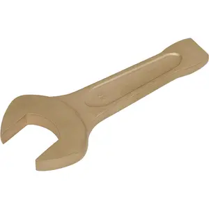 50mm Non-Sparking Open-End Slogging Spanner with Short Profile and Heavy-Duty Striking End