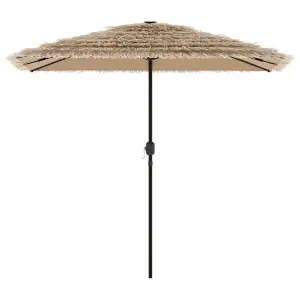 Berkfield Garden Parasol with Steel Pole Brown 248x248x248 cm