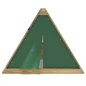 Rebo Mini Wooden Climbing Pyramid Adventure Playset and Den - Green