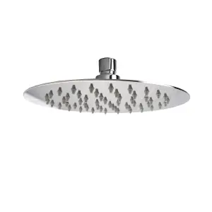 Lilly 3 Dial 2 Way Round Concealed Thermostatic Mixer Valve, Round Handset & Shower Head Chrome