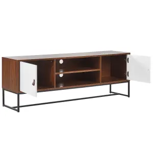 Beliani Modern TV Stand Dark Wood NUEVA