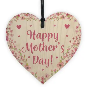 Happy Mothers Day Gifts for Mum Nan Mummy Nanny Grandma Wood Heart Plaque