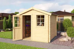 Lasita Osland Wels 2 Log Cabin - 2.3m x 2.3m - Traditional Apex Style Garden Room