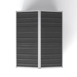 10 ft. W x 12 ft. D Metal Apex Garden Shed with Foundation Grey