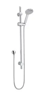 Round Slide Rail Shower Kit with Water Saving Head & Outlet Elbow - Chrome - Balterley