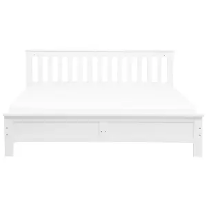 Wooden EU Super King Size Bed White MAYENNE