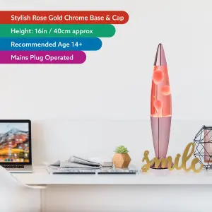 Global Gizmos Pastel Pink Retro Lava Lamp