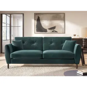 Solace+Co Ellison 3 Seater Velvet Sofa - Green