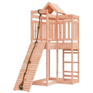 Berkfield Playhouse with Climbing Wall Solid Wood Douglas