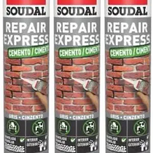 Soudal Repair Express Cement Grey 290ml   (125786) (Pack of 3)