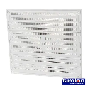 Timco - Timloc Internal Plastic Hit and Miss Louvre Grille Vent - White - 1210W (Size 260 x 235 - 1 Each)