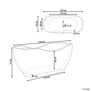 Freestanding Bath 1700 x 770 mm White BAYLEY