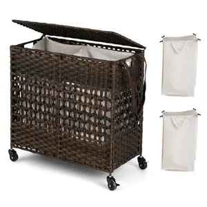 Rolling Laundry Hamper with Handles