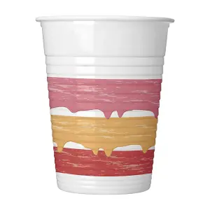 Procos Plastic Painted Effect Birthday Party Cup (Pack of 8) Multicoloured (One Size)