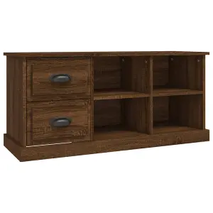 Berkfield TV Cabinet Brown Oak 102x35.5x47.5 cm Engineered Wood