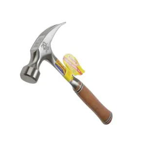 E20S Straight Claw Hammer - Leather Grip 560G (20Oz)