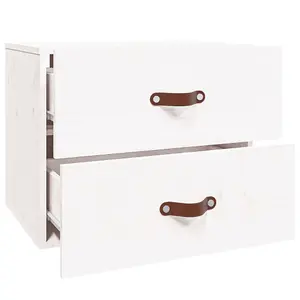 Berkfield Wall-mounted Bedside Cabinet White 50x36x40 cm