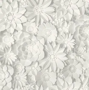 Dimensions Floral Wallpaper White Fine Decor FD42554