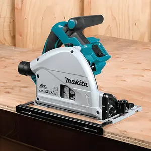 Makita DSP600ZJ 36v Twin 18v Brushless Plunge Cut Circular Saw 2x Guide Rails