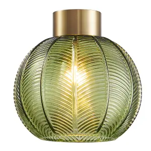 Green Glass Easy Fit Pendant Shade, 21cm Diameter