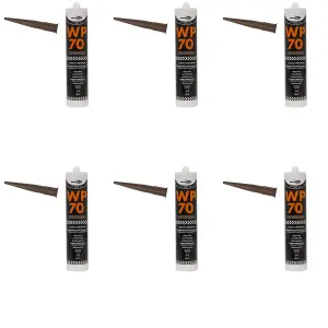 Bond It WP70 Silicone Sealant Low Modulus Neutral Cure Brown (Pack of 6)