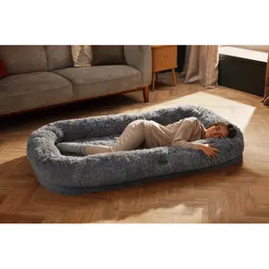 Silentnight Snuggle Pod Human Pet Bed Foam Mattress Base Pillow Side Plush Cover