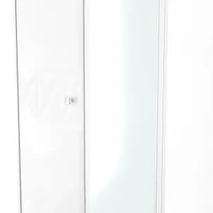 San Jose Ready assembled Contemporary White Tall Double Wardrobe With 1 mirror door (H)1960mm (W)740mm (D)520mm