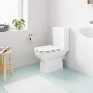 Grohe Start Edge Alpine White Slim Close-coupled Round Toilet & cistern with Soft close seat & Close coupled cistern