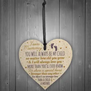 Red Ocean New Mum To Be Wooden Heart Novelty Baby Shower Gift Mummy Son Daughter Gifts For Her