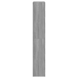 Shoe Cabinet Grey Sonoma 60x21x125.5 cm Engineered Wood