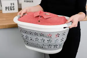 MantraRaj Large Collapsible Laundry Basket Washing Clothes Pop Up Bin Foldable Space Saving Design Multi Purpose Storage Bin