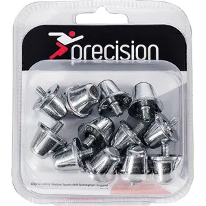 12 PACK 21mm Alloy Rugby Union Boot Studs - Screw-in Silver Grass Shoe Grips