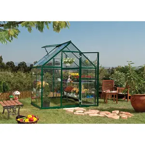 Harmony Greenhouse 6 x 4 Green / 208cm H x 185cm W x 426cm D