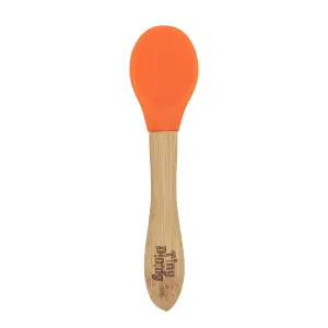 Tiny Dining - Children's Bamboo Silicone Tip Spoon - Orange