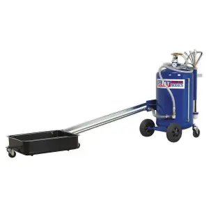 Sealey Mobile Oil Drainer with Probes 80L Cantilever Air Discharge AK462DX