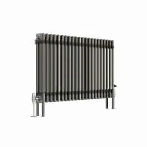 Right Radiators 600x1012 mm Horizontal Traditional 3 Column Cast Iron Style Radiator Raw Metal