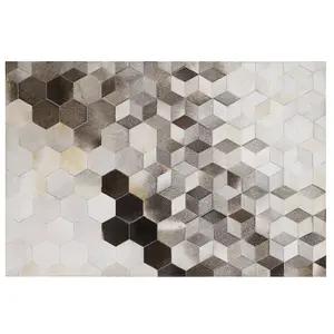 Cowhide Area Rug 160 x 230 cm Grey SASON