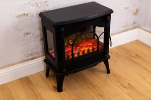 2000W Electric fireplace electric fire portable heater Glass sided Flame effect